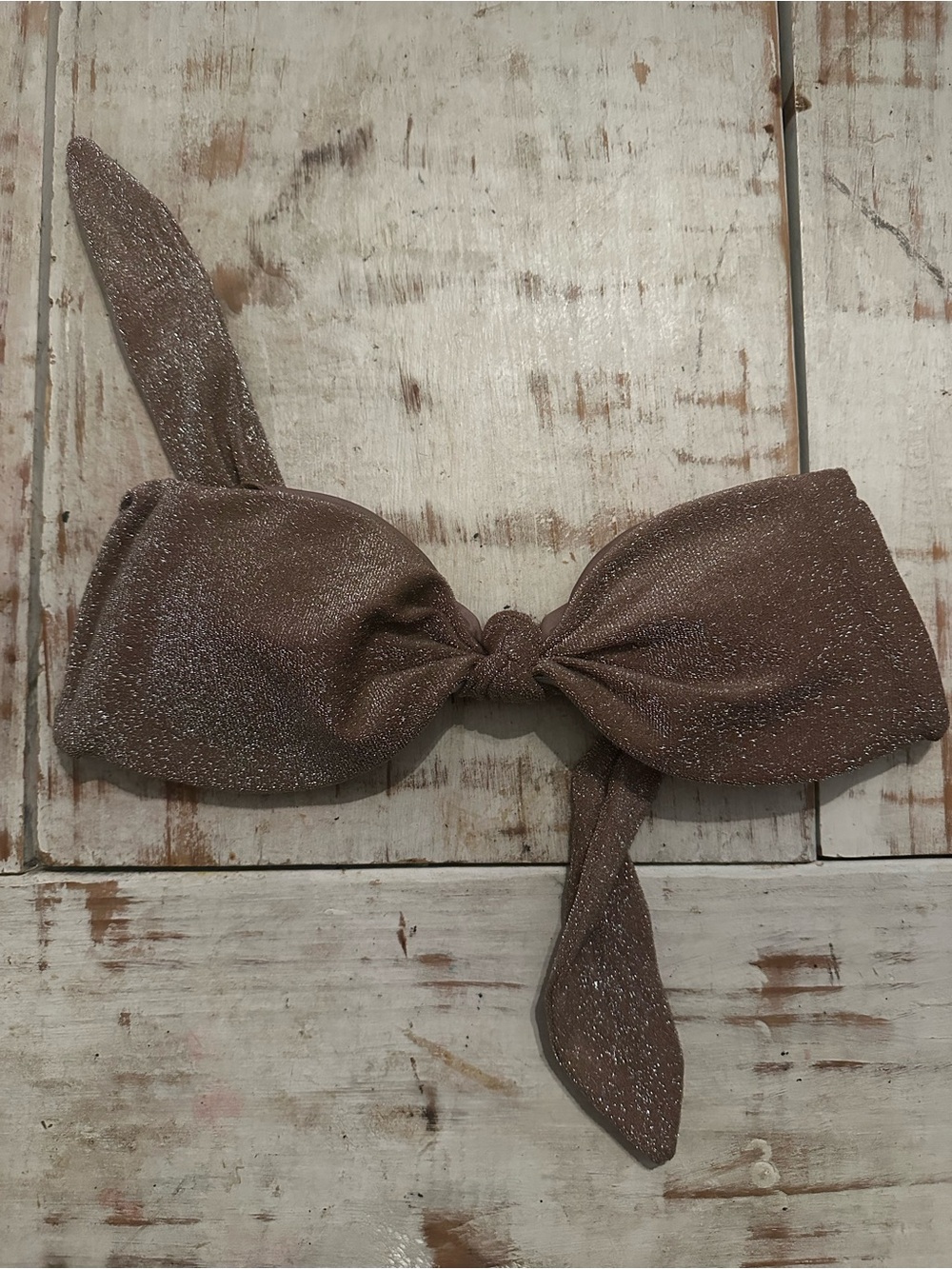 Dippin' Daisy's Shimmery Brown Strapless Swim Top